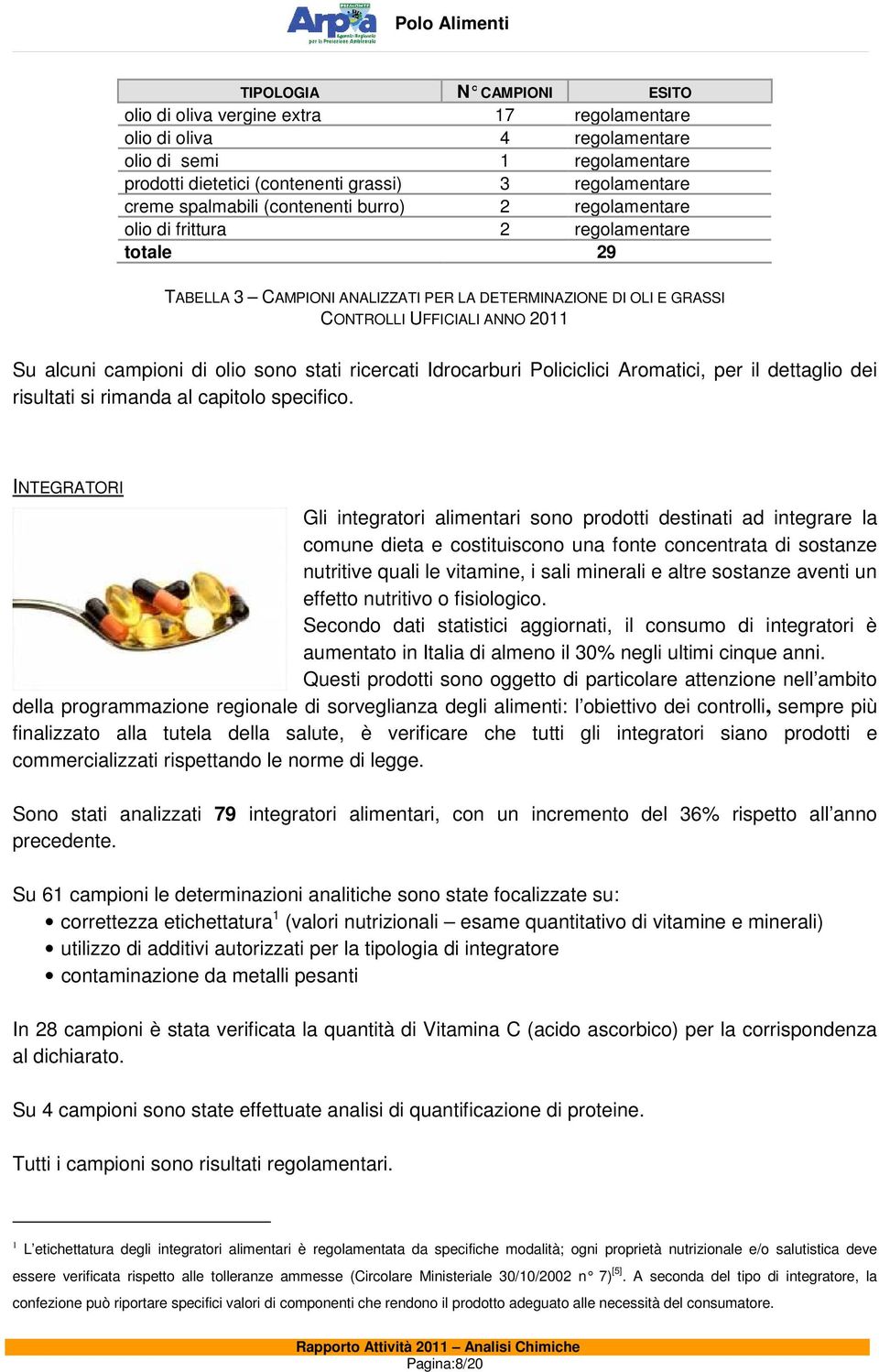 ricercati Idrocarburi Policiclici Aromatici, per il dettaglio dei risultati si rimanda al capitolo specifico.