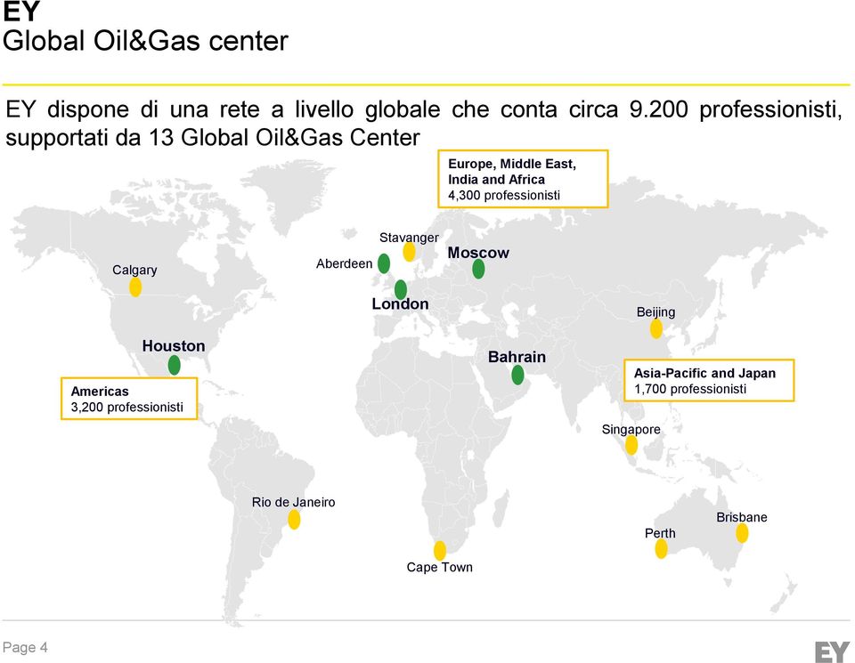 4,300 professionisti Calgary Aberdeen Stavanger Moscow London Beijing Houston Americas 3,200