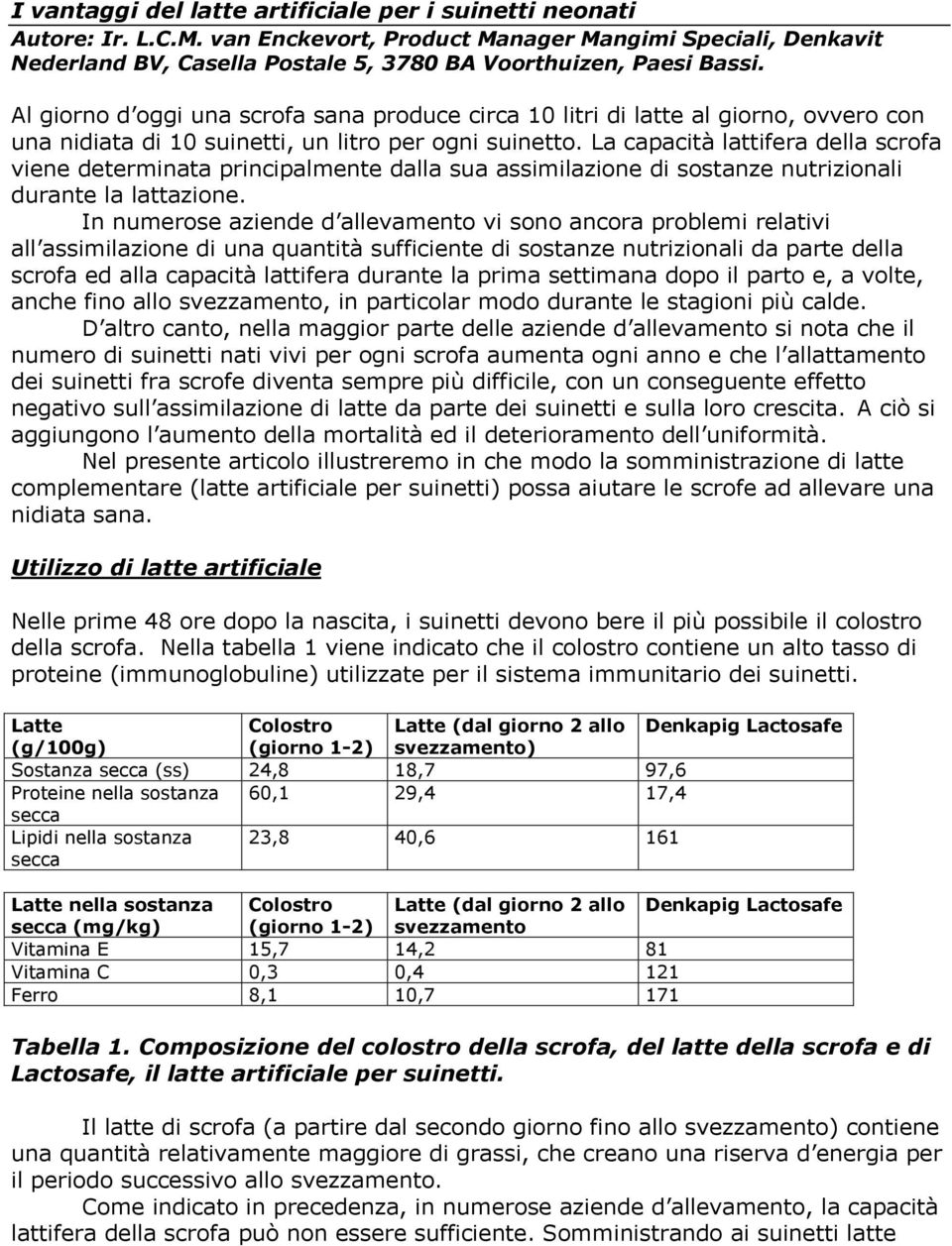 La capacità lattifera della scrofa viene determinata principalmente dalla sua assimilazione di sostanze nutrizionali durante la lattazione.