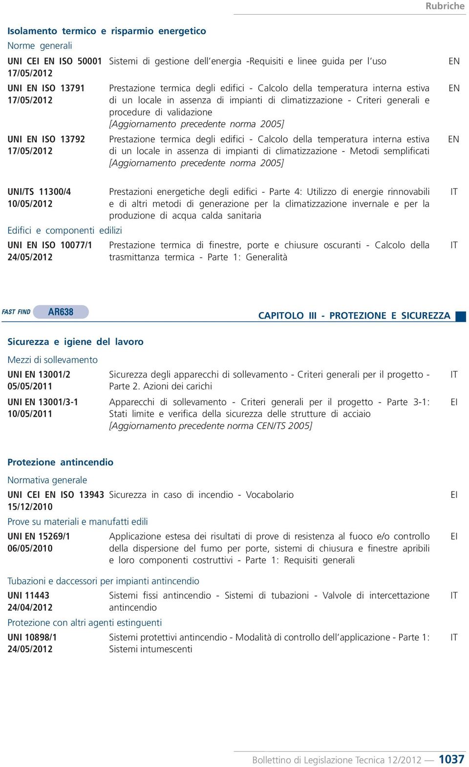 della temperatura interna estiva di un locale in assenza di impianti di climatizzazione - Metodi semplificati UNI/TS 11300/4 Edifici e componenti edilizi UNI ISO 10077/1 Prestazioni energetiche degli