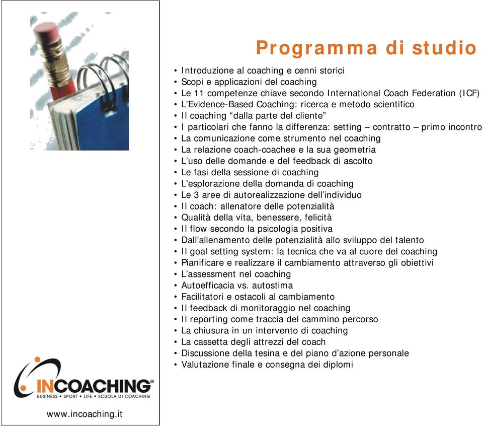 coach-coachee e la sua geometria L uso delle domande e del feedback di ascolto Le fasi della sessione di coaching L esplorazione della domanda di coaching Le 3 aree di autorealizzazione dell