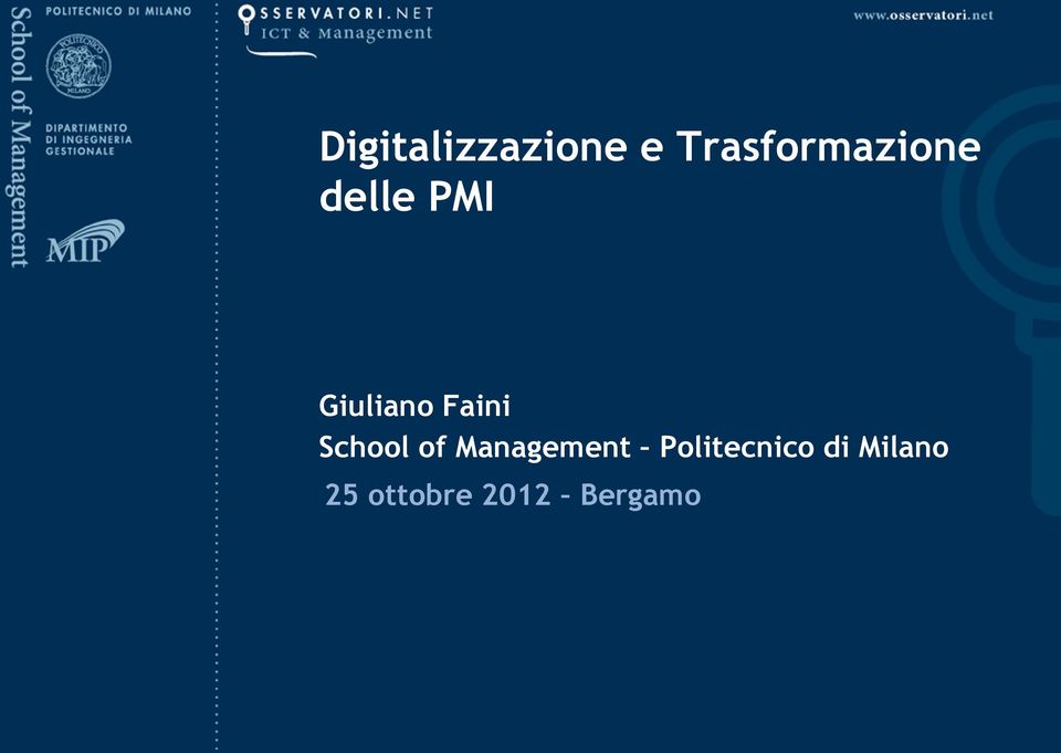 Giuliano Faini School of