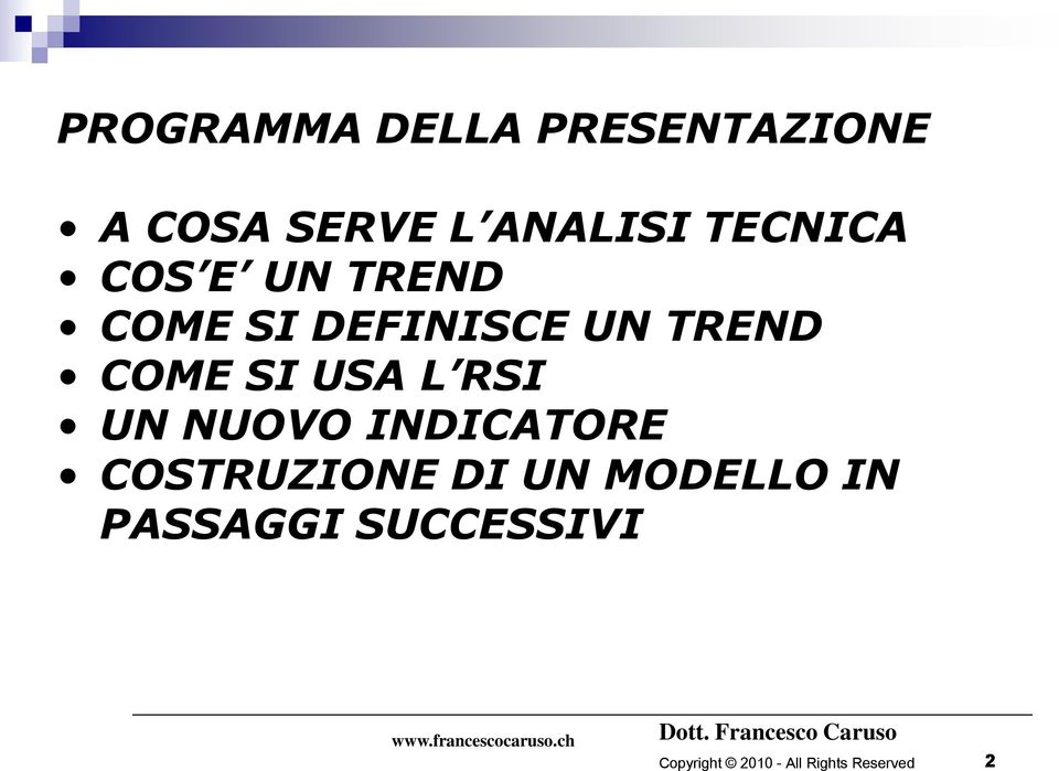 DEFINISCE UN TREND COME SI USA L RSI UN NUOVO