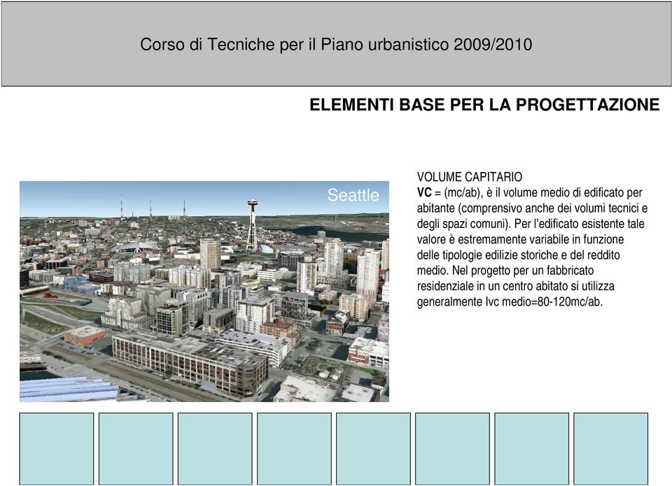 Per l edificato esistente tale valore è estremamente variabile in funzione delle tipologie