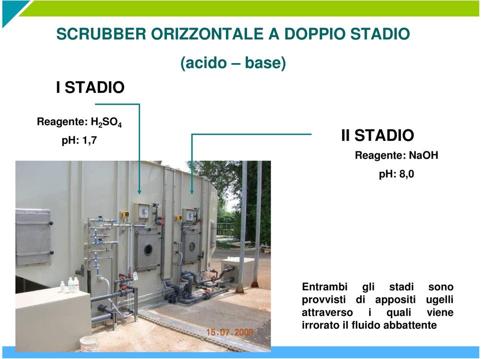 NaOH ph: 8,0 Entrambi gli stadi sono provvisti di