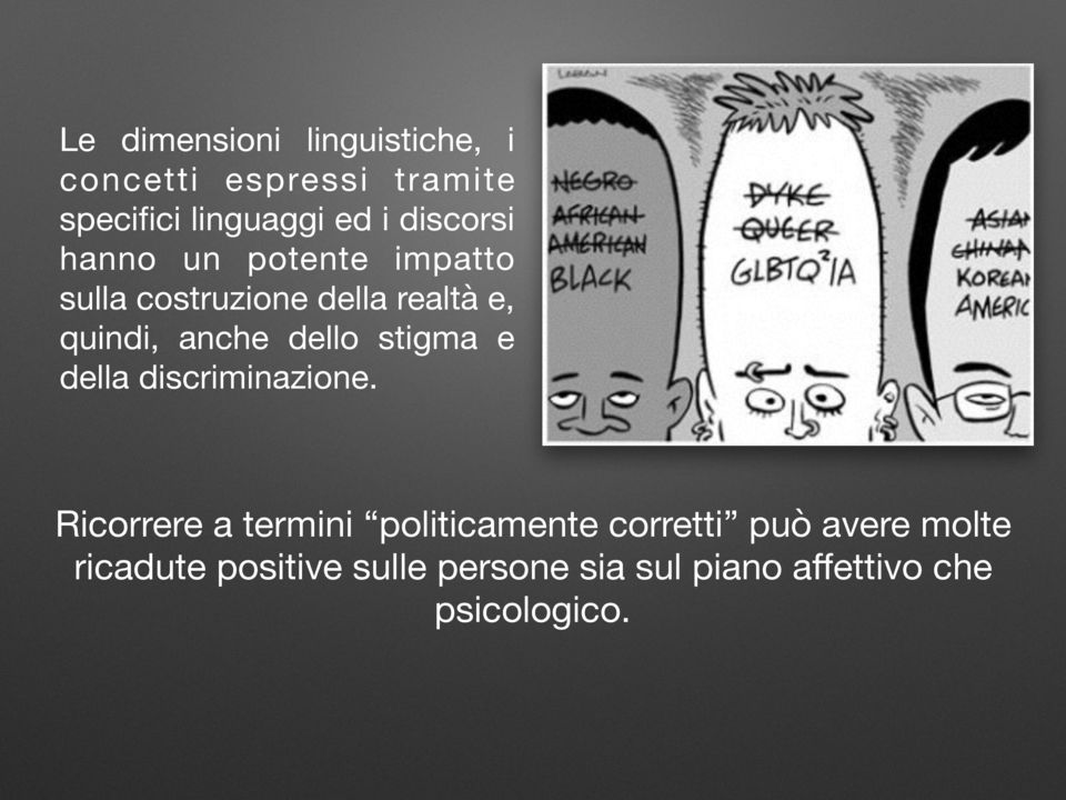 dello stigma e della discriminazione.