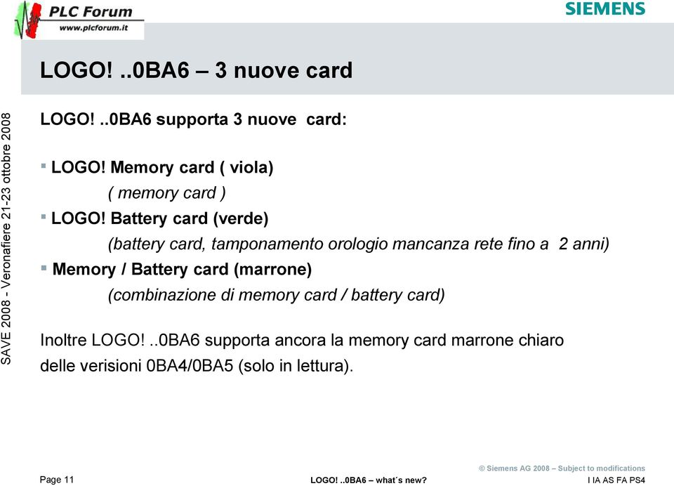 Battery card (verde) (battery card, tamponamento orologio mancanza rete fino a 2 anni) Memory /