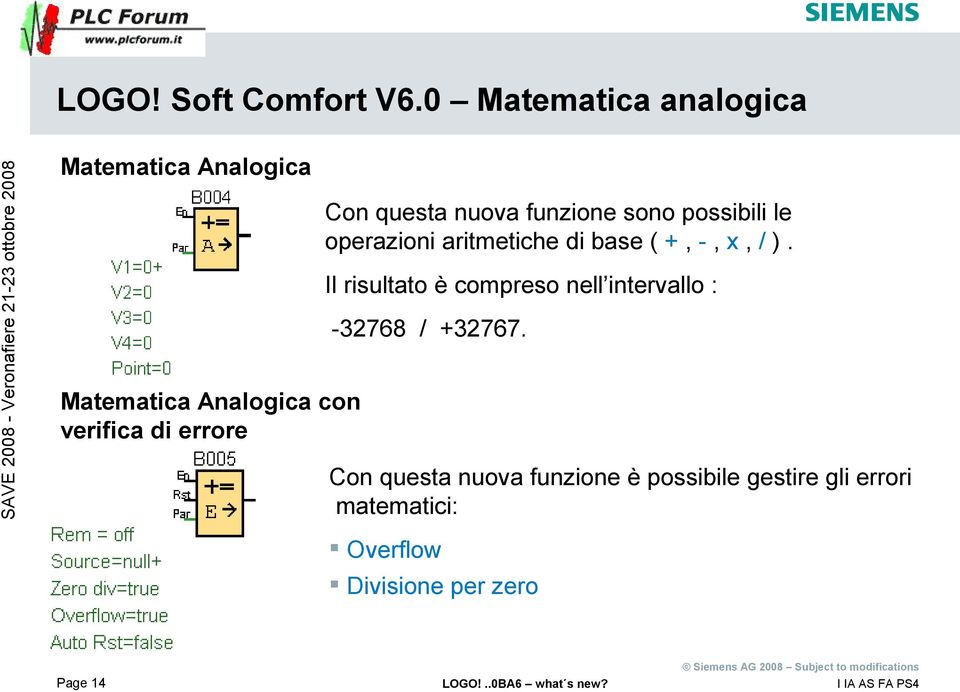 Con questa nuova funzione sono possibili le operazioni aritmetiche di base ( +, -, x, / ).