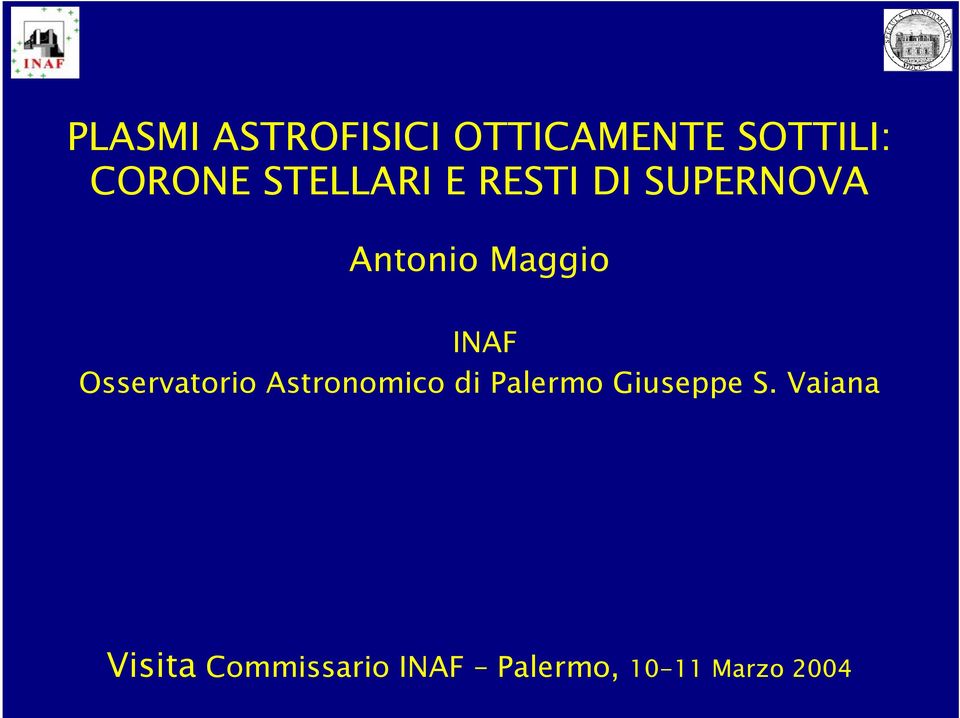 Osservatorio Astronomico di Palermo Giuseppe S.