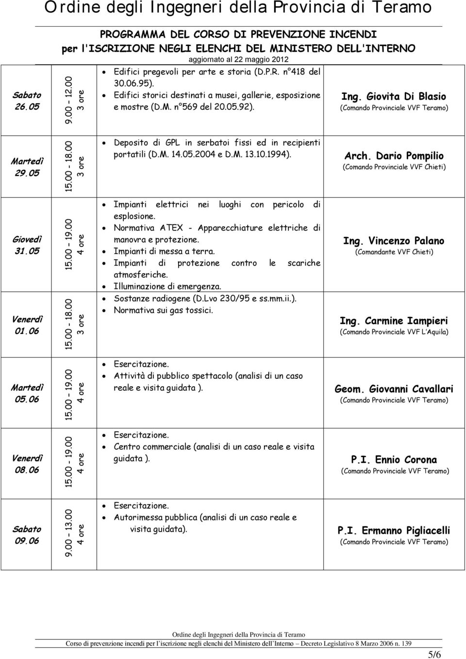 05 Impianti elettrici nei luoghi con pericolo di esplosione. Normativa ATEX - Apparecchiature elettriche di manovra e protezione. Impianti di messa a terra.