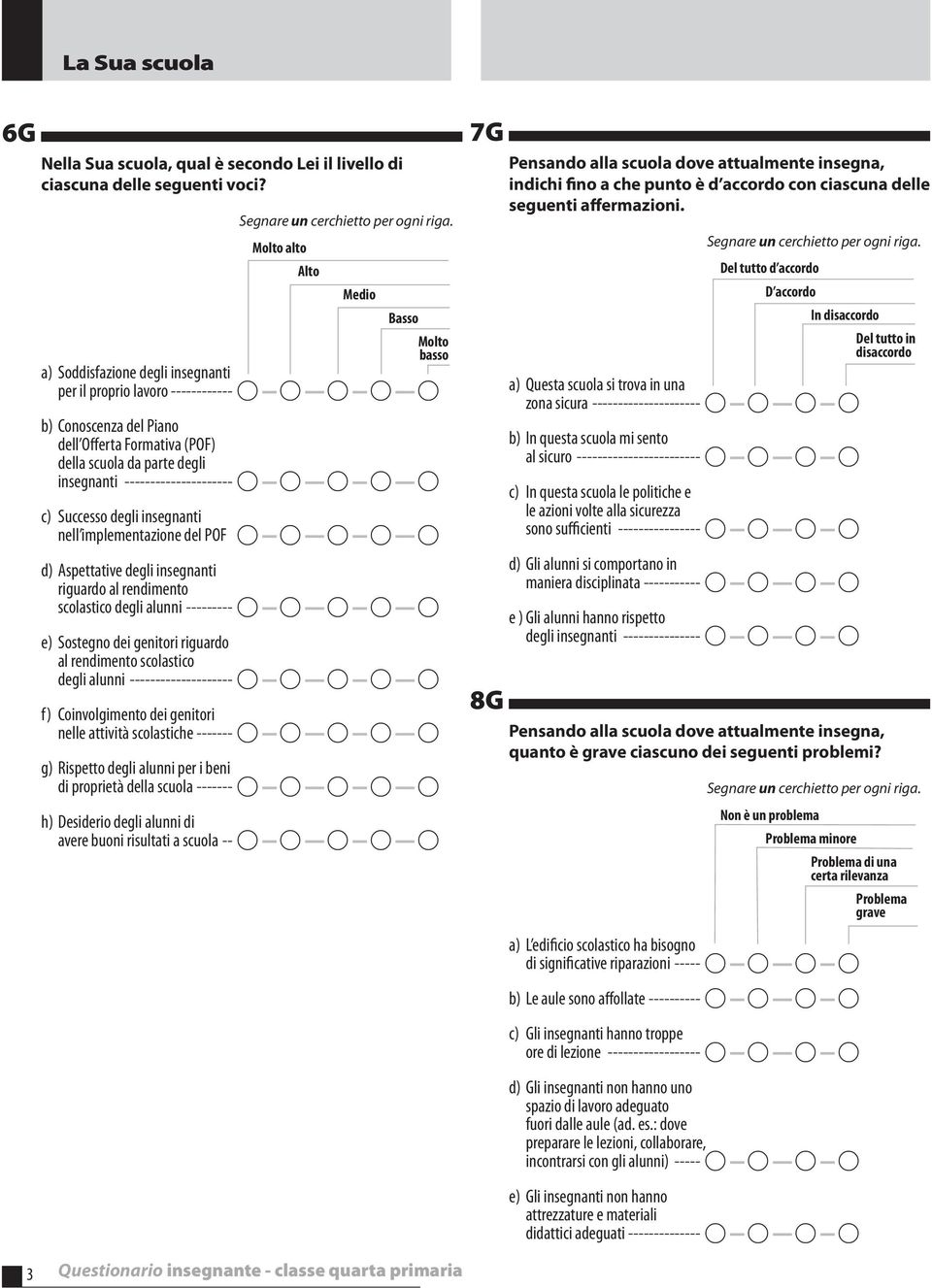 insegnanti --------------------- A A A A A c) Successo degli insegnanti nell implementazione del POF A A A A A d) Aspettative degli insegnanti riguardo al rendimento scolastico degli alunni ---------