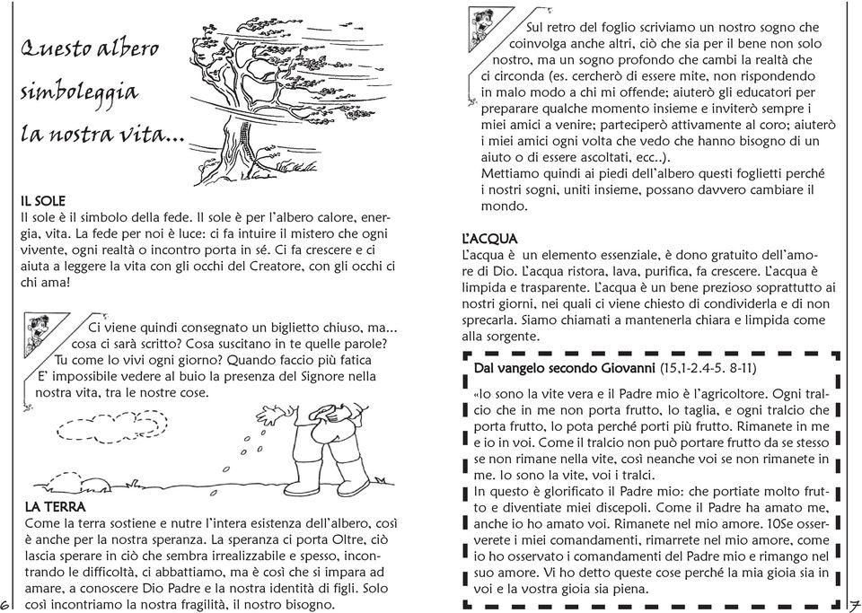 Ci viene quindi consegnato un biglietto chiuso, ma... cosa ci sarà scritto? Cosa suscitano in te quelle parole? Tu come lo vivi ogni giorno?