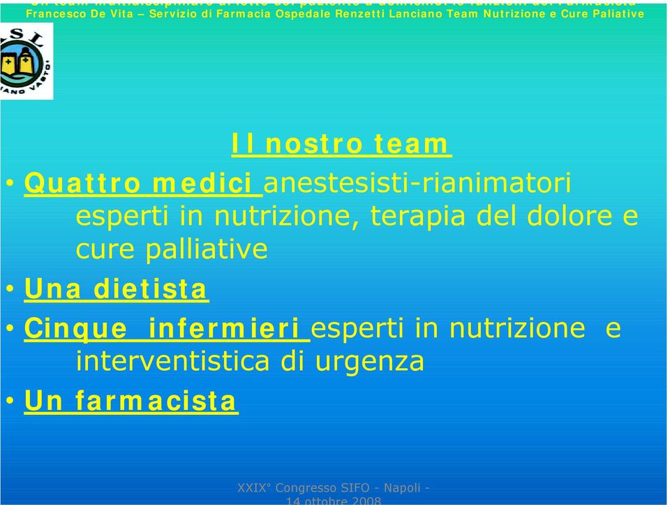 terapia del dolore e cure palliative Una dietista