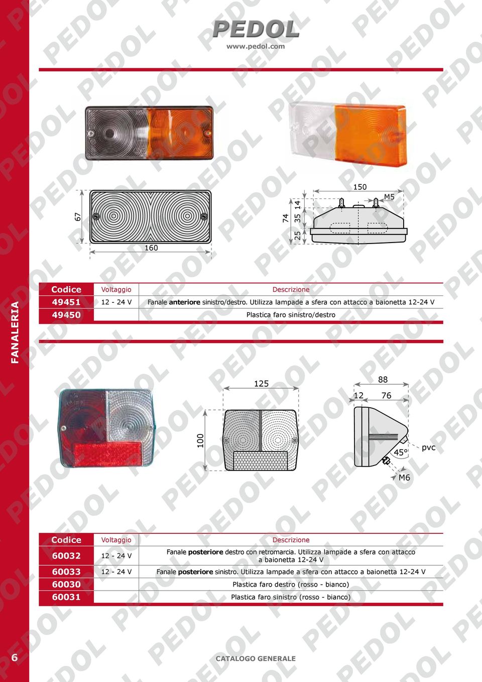 60032 12-24 V Fanale posteriore destro con retromarcia.