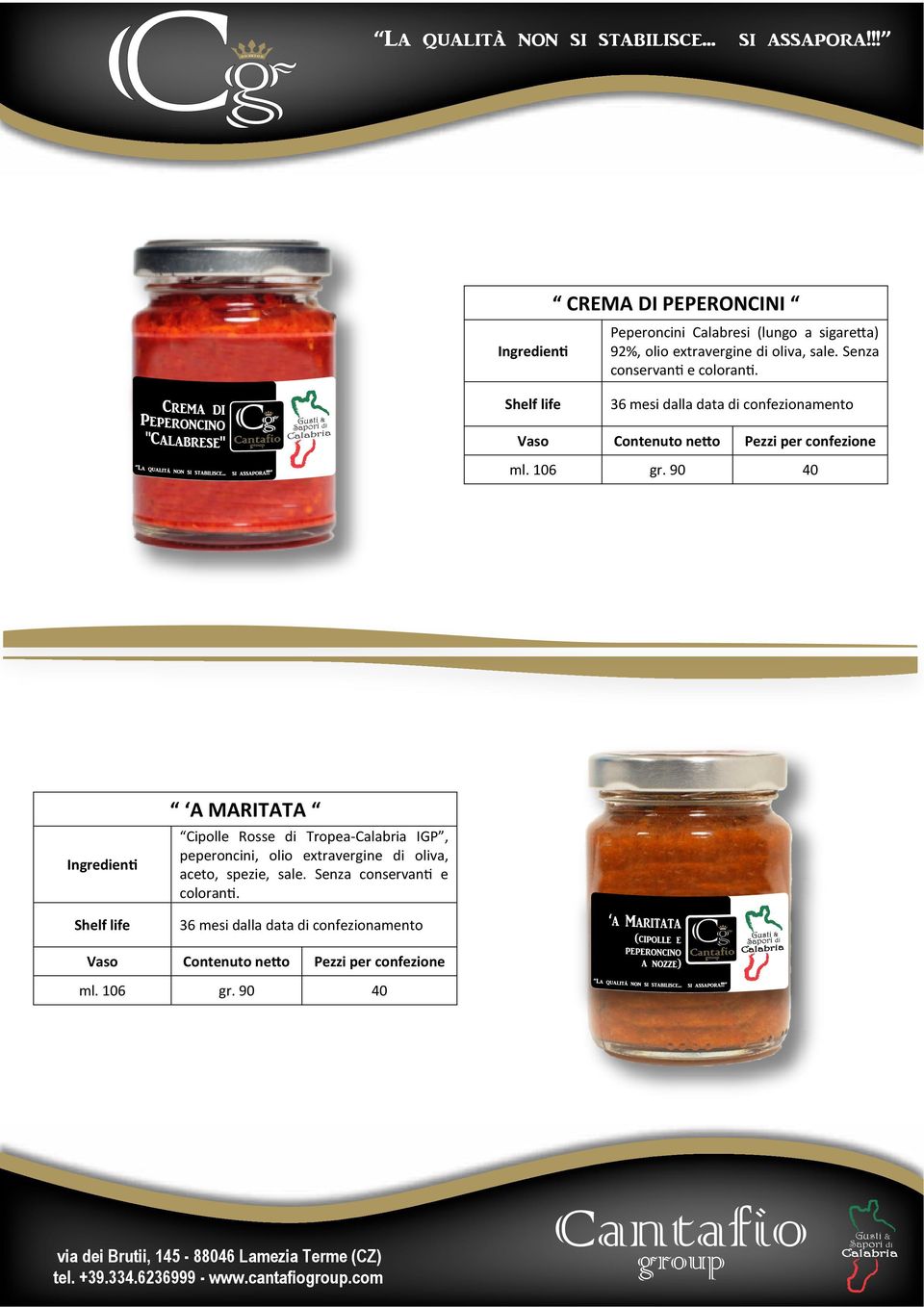 A MARITATA Cipolle Rosse di Tropea- IGP, peperoncini, olio extravergine di