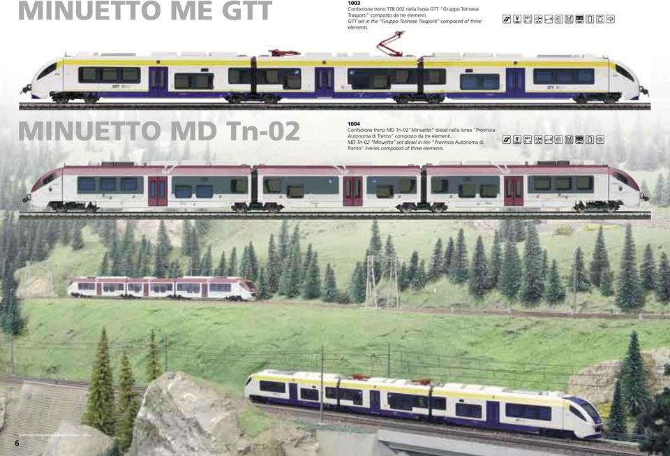 601 MINUETTO MD Tn-02 1004 Confezione treno MD Tn-02 Minuetto diesel nella livrea Provincia Autonoma di Trento