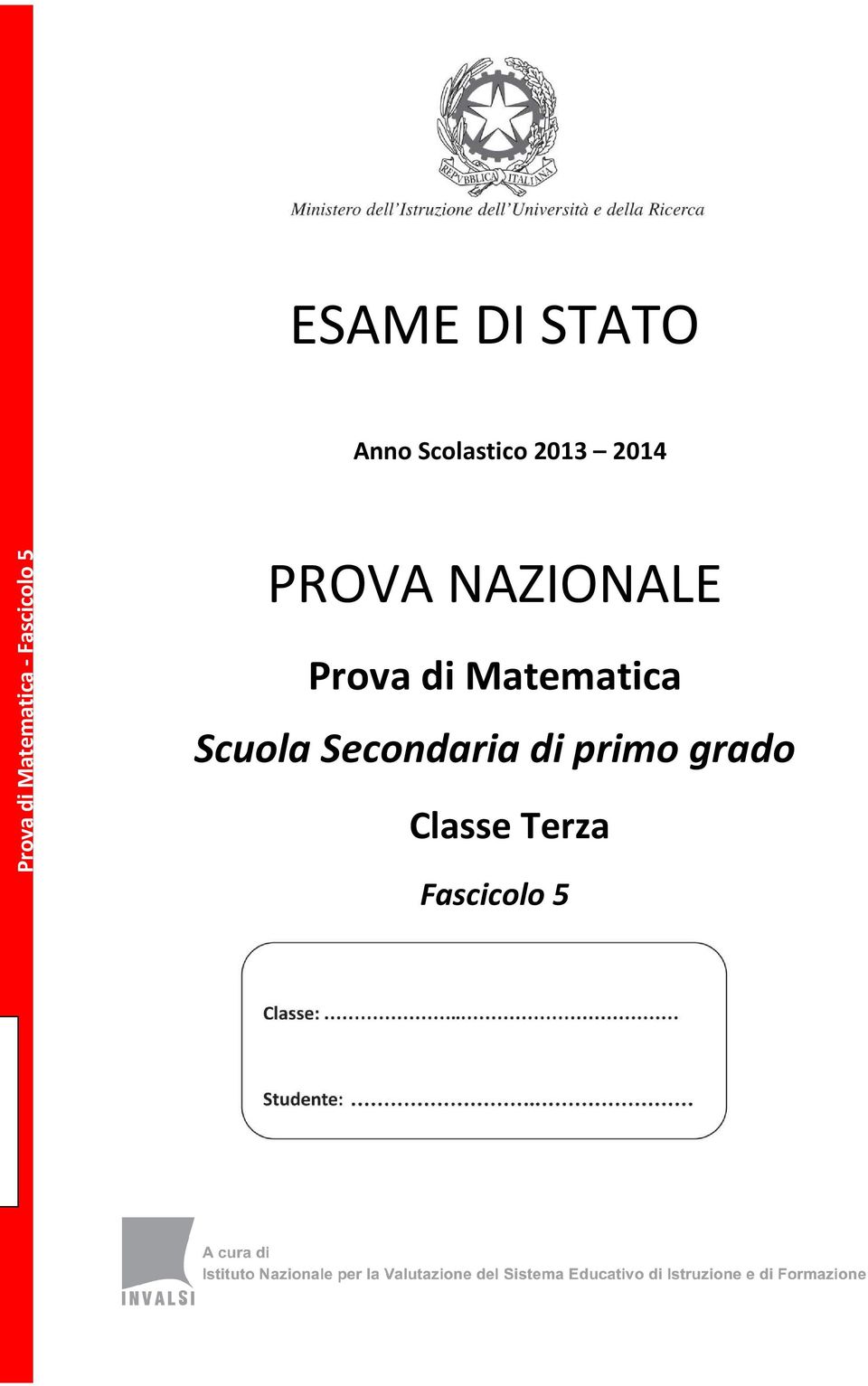 NAZIONALE Prova di Matematica Scuola