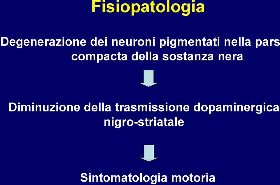 sostanza nera Diminuzione della