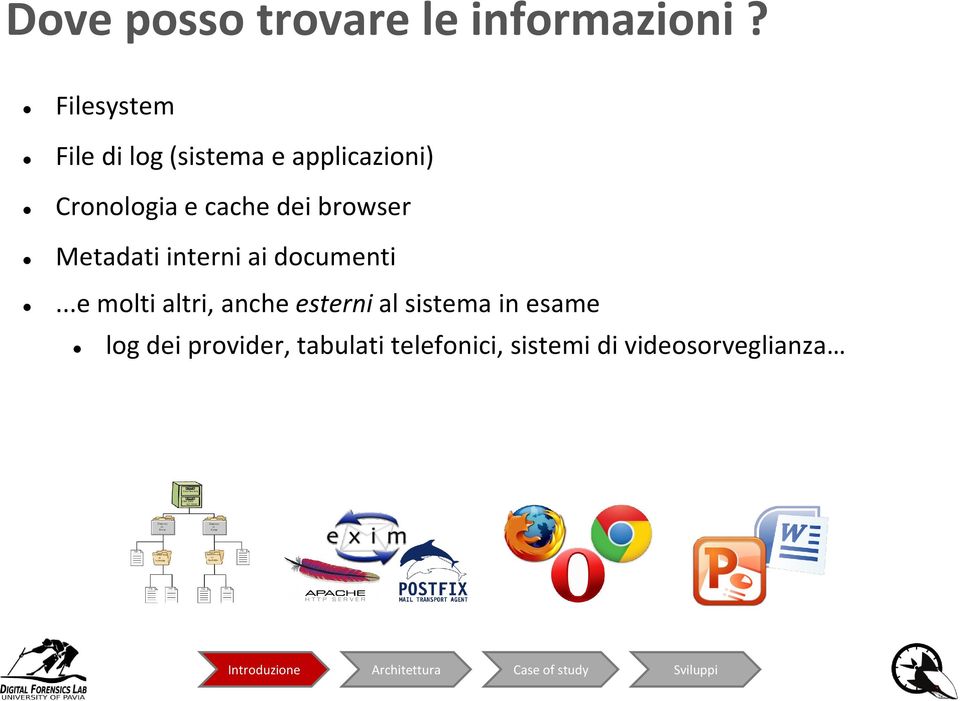 cache dei browser Metadati interni ai documenti.