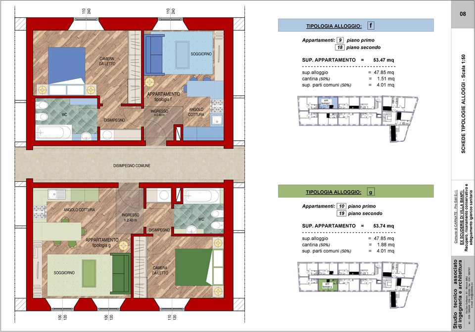 51 mq tipologia f COMUNE ANGOLO COTTURA tipologia g Appartamenti: 10