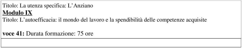 del lavoro e la spendibilità delle