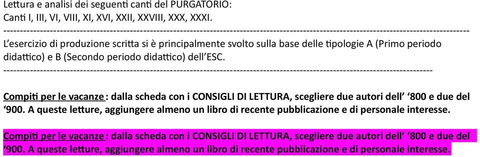 svolto sulla base delle tipologie A (Primo periodo didattico) e B (Secondo periodo didattico) dell ESC.