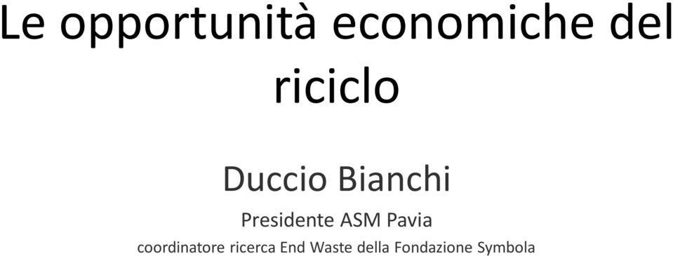 Presidente ASM Pavia