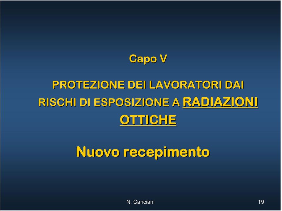 ESPOSIZIONE A RADIAZIONI