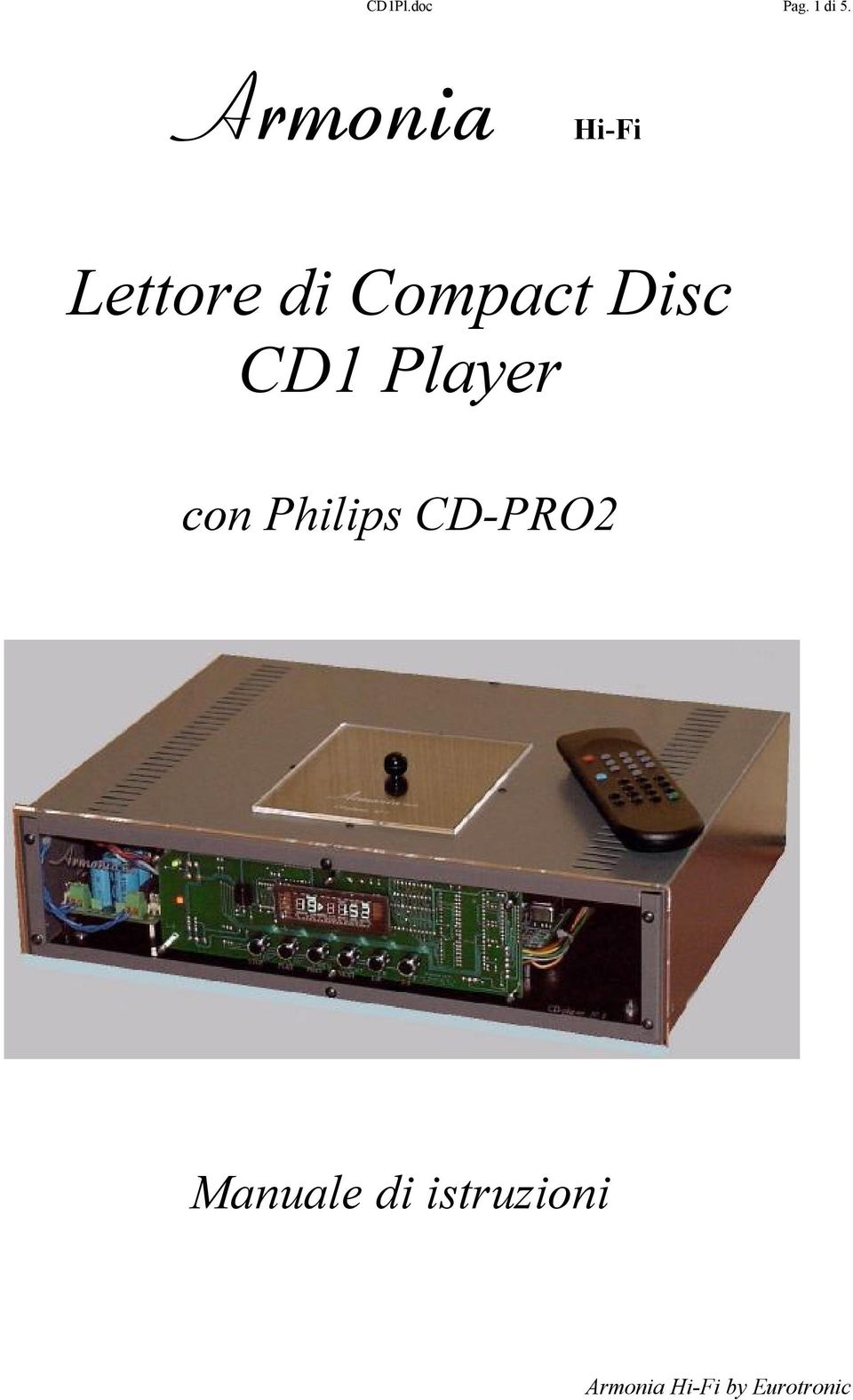 Player con Philips CD-PRO2