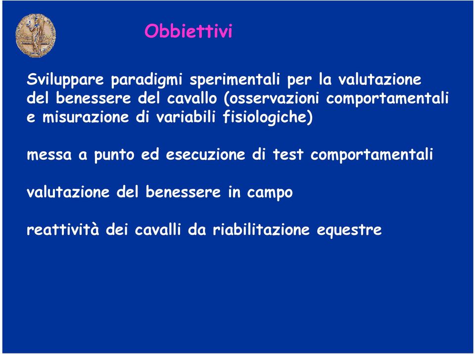 variabili fisiologiche) messa a punto ed esecuzione di test