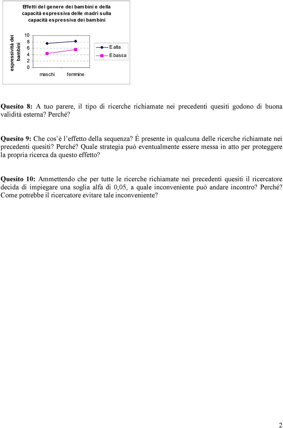 È presente in qualcuna delle ricerche richiamate nei precedenti quesiti? Perché? Quale strategia può eventualmente essere messa in atto per proteggere la propria ricerca da questo effetto?