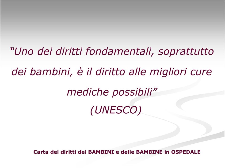 cure mediche possibili (UNESCO) Carta dei