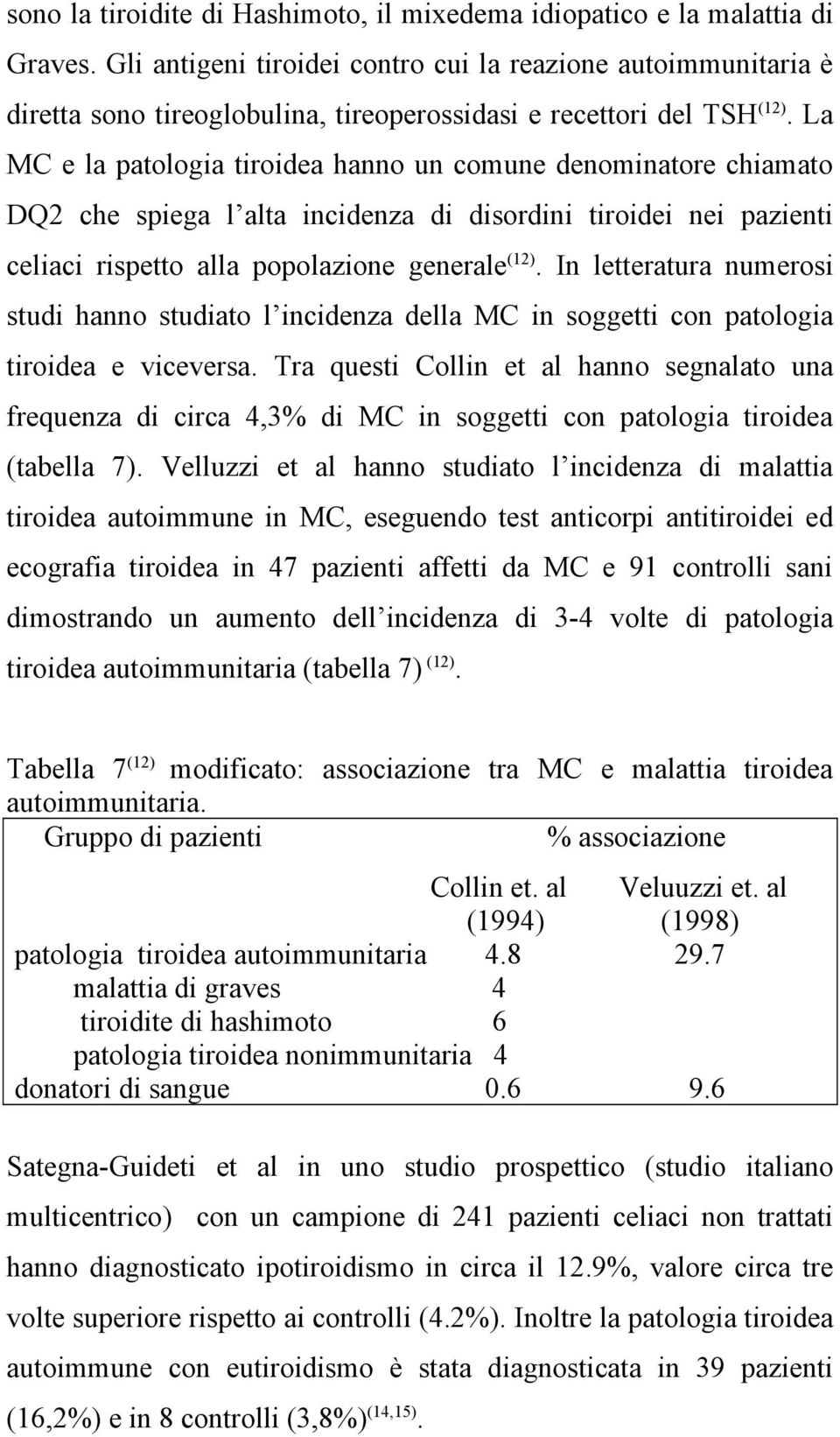 La MC e la patologia tiroidea hanno un comune denominatore chiamato DQ2 che spiega l alta incidenza di disordini tiroidei nei pazienti celiaci rispetto alla popolazione generale (12).