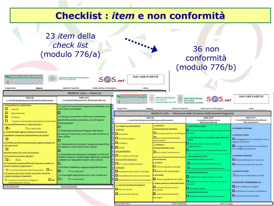 check list (modulo 776/a)