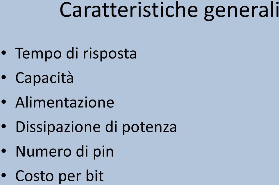 Alimentazione Dissipazione di