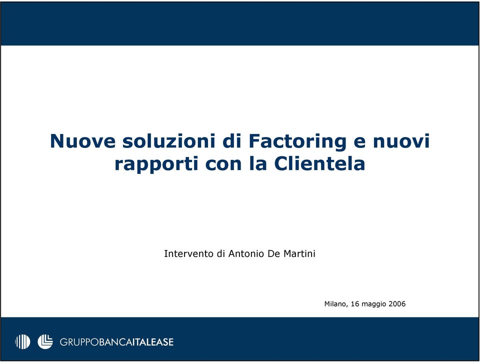 Clientela Intervento di