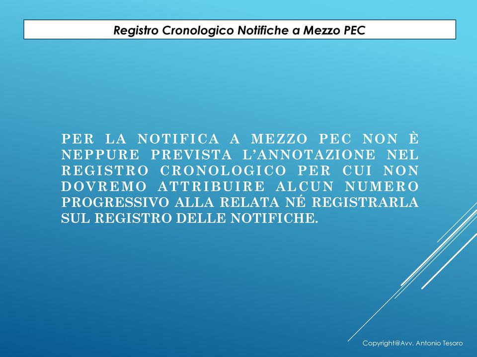 CRONOLOGICO PER CUI NON DOVREMO ATTRIBUIRE ALCUN NUMERO