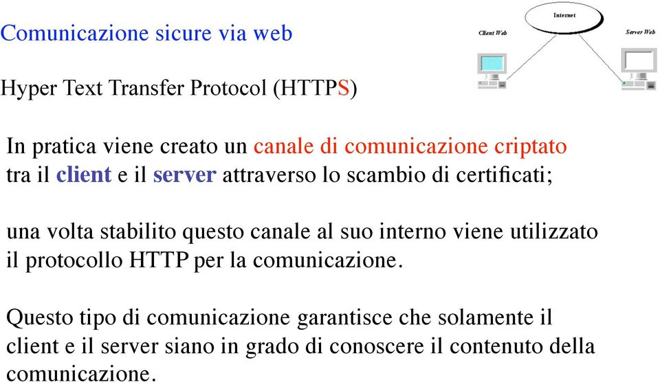 interno viene utilizzato il protocollo HTTP per la comunicazione.