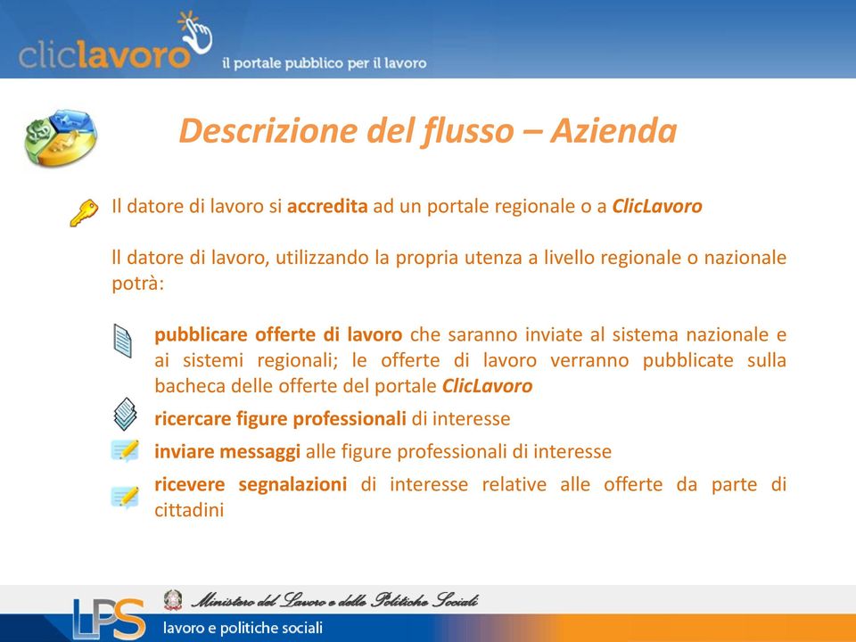 regionali; le offerte di lavoro verranno pubblicate sulla bacheca delle offerte del portale ClicLavoro ricercare figure professionali di