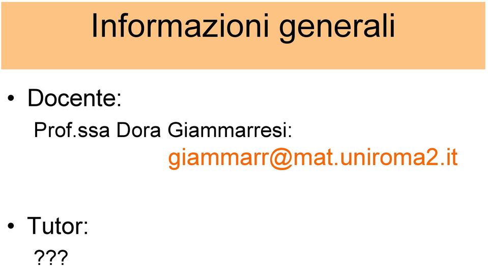 ssa Dora Giammarresi: