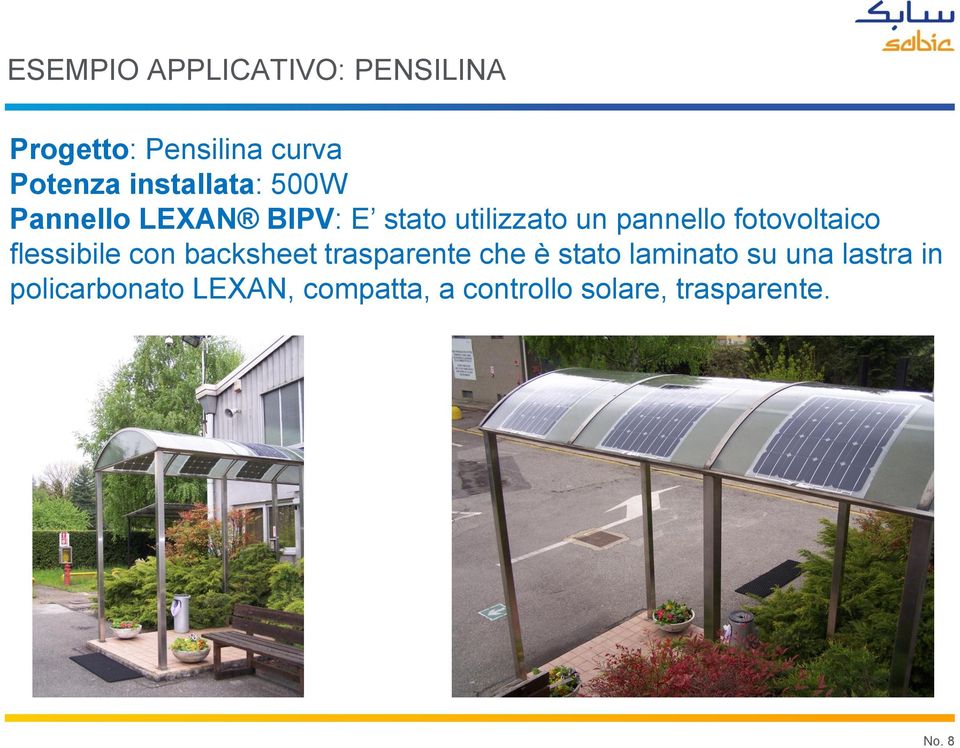 fotovoltaico flessibile con backsheet trasparente che è stato laminato