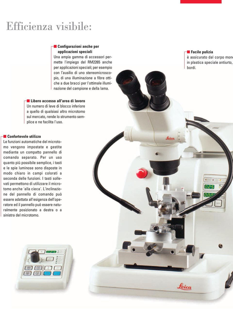 Facile pulizia è assicurato dal corpo mono in plastica speciale antiurto, bordi.