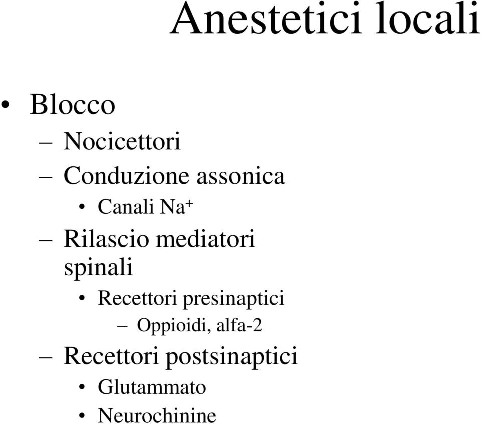 presinaptici Oppioidi, alfa-2 Recettori