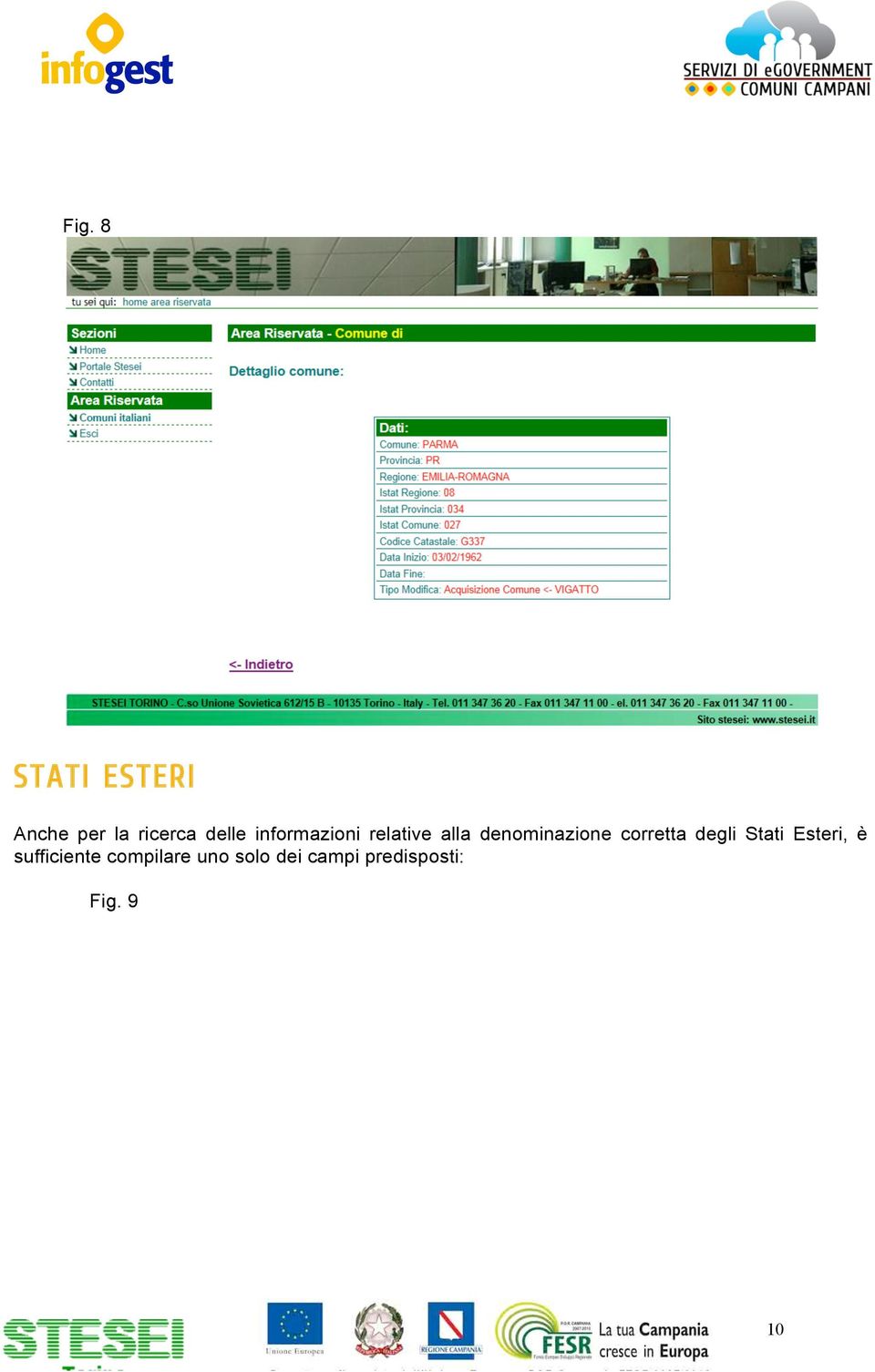 denominazione corretta degli Stati Esteri, è