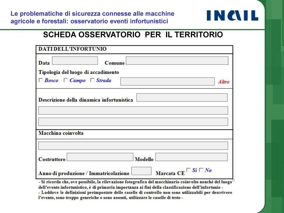 forestali: osservatorio eventi