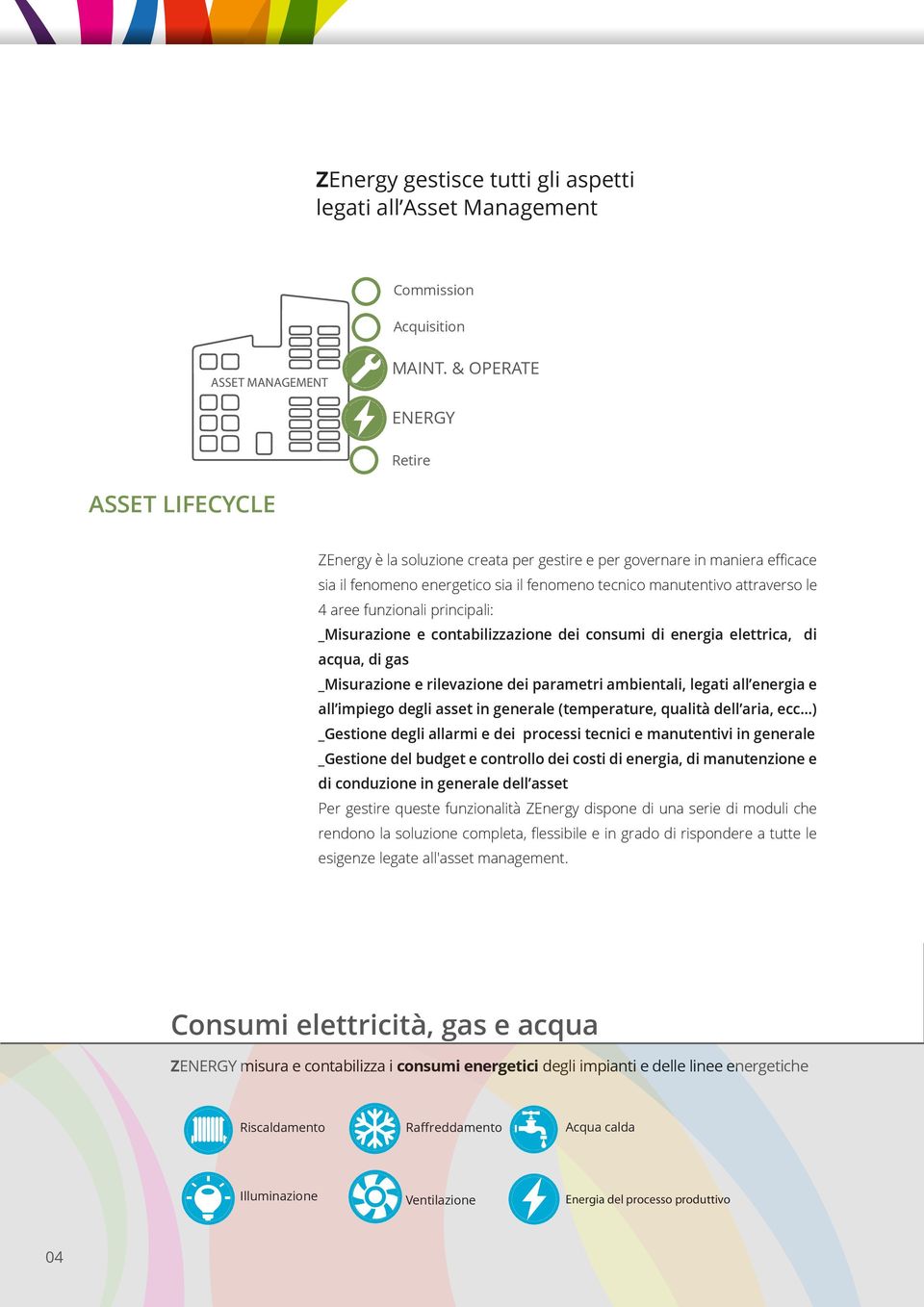aree funzionali principali: _Misurazione e contabilizzazione dei consumi di energia elettrica, di acqua, di gas _Misurazione e rilevazione dei parametri ambientali, legati all energia e all impiego