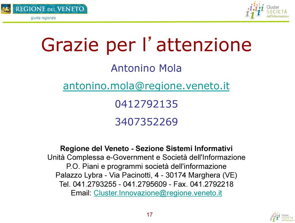 e-government e Società dell'informazione P.O.