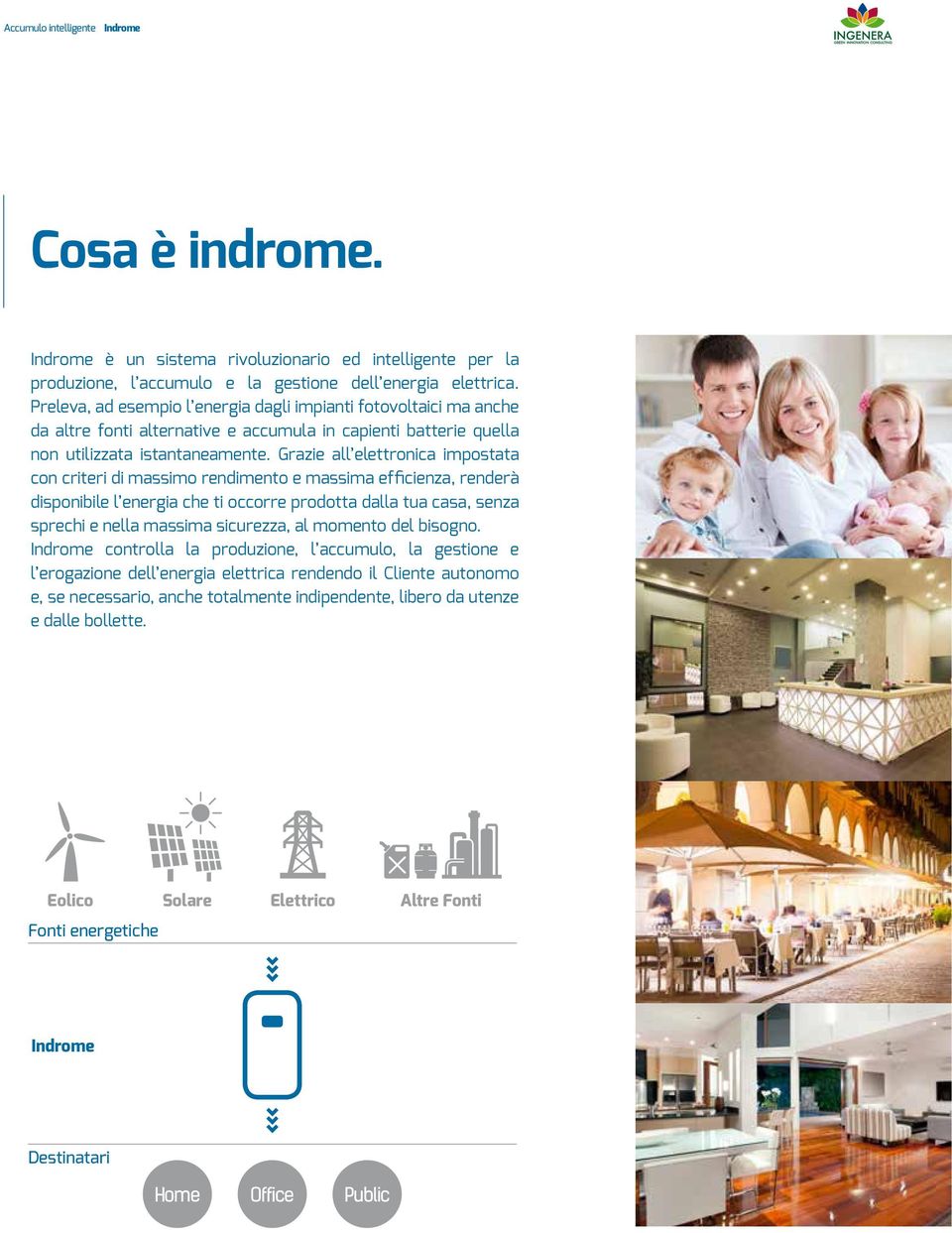 Grazie all elettronica impostata con criteri di massimo rendimento e massima efficienza, renderà disponibile l energia che ti occorre prodotta dalla tua casa, senza sprechi e nella massima sicurezza,