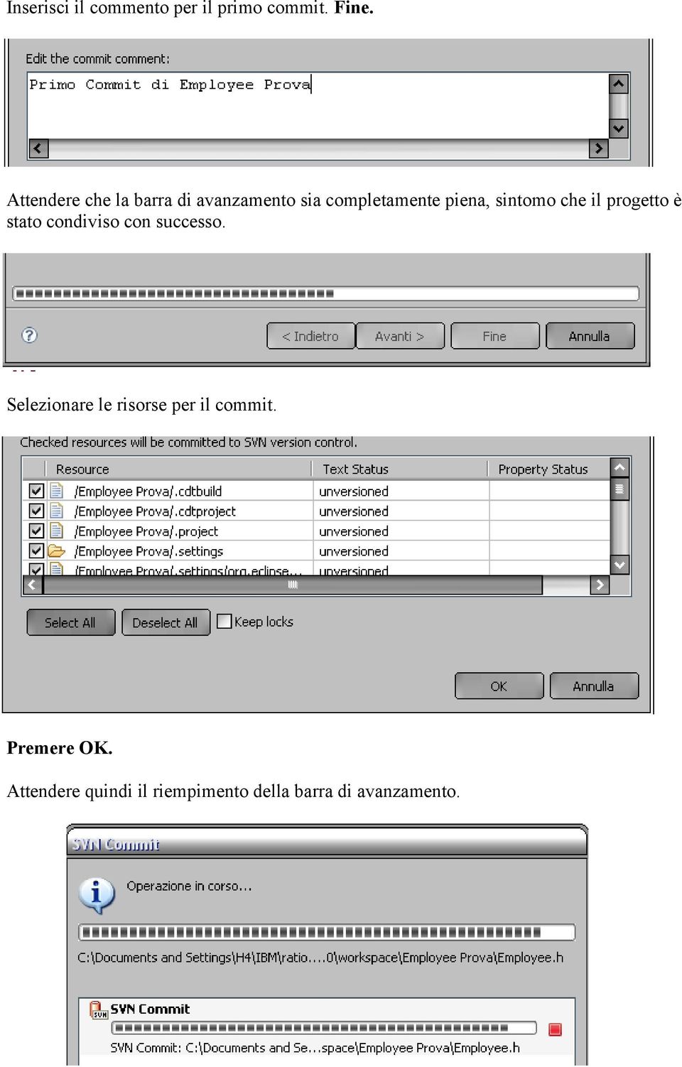 sintomo che il progetto è stato condiviso con successo.