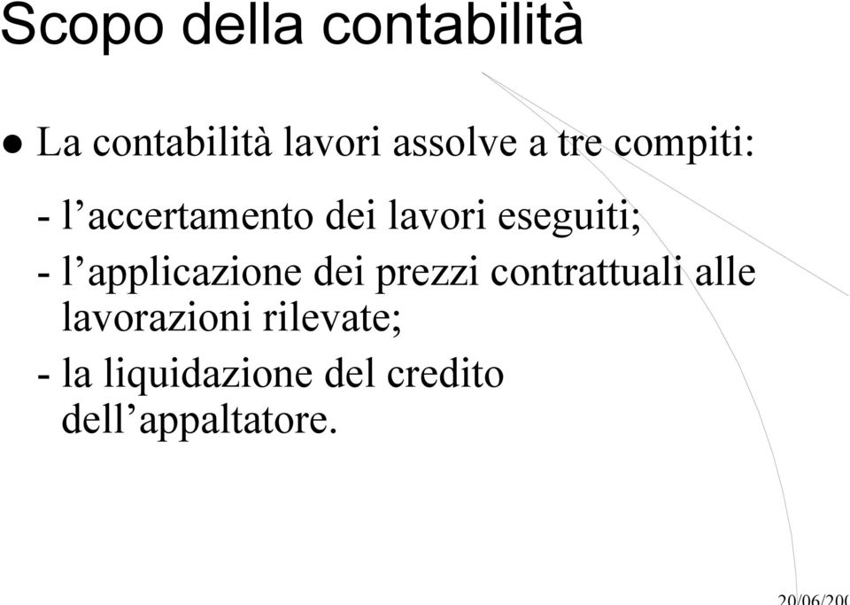 applicazione dei prezzi contrattuali alle lavorazioni